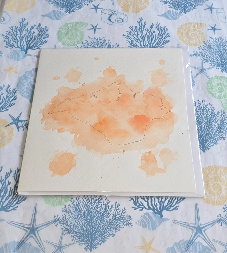 Handpainted Watercolour Isle of Wight Greeting Card - Image 3