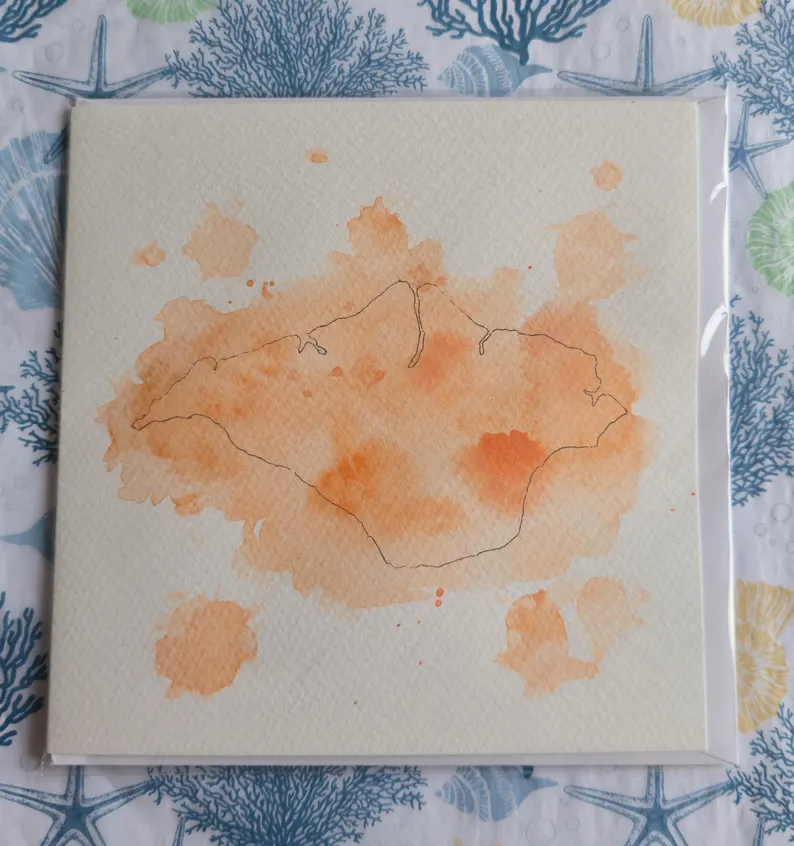 Handpainted Watercolour Isle of Wight Greeting Card - Image 7