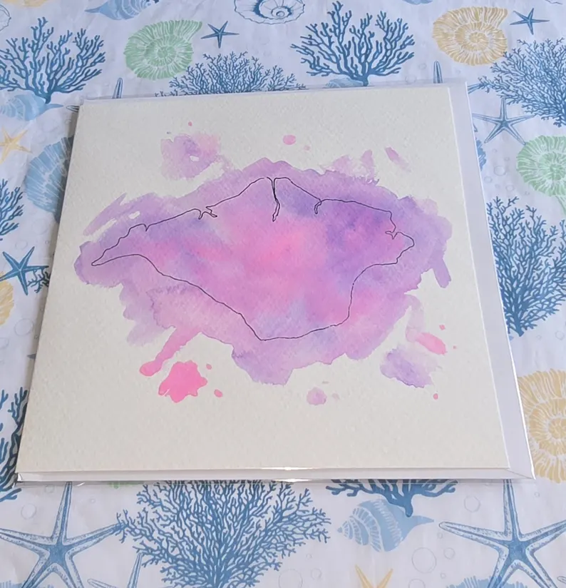 Handpainted Watercolour Isle of Wight Greeting Card - Image 5